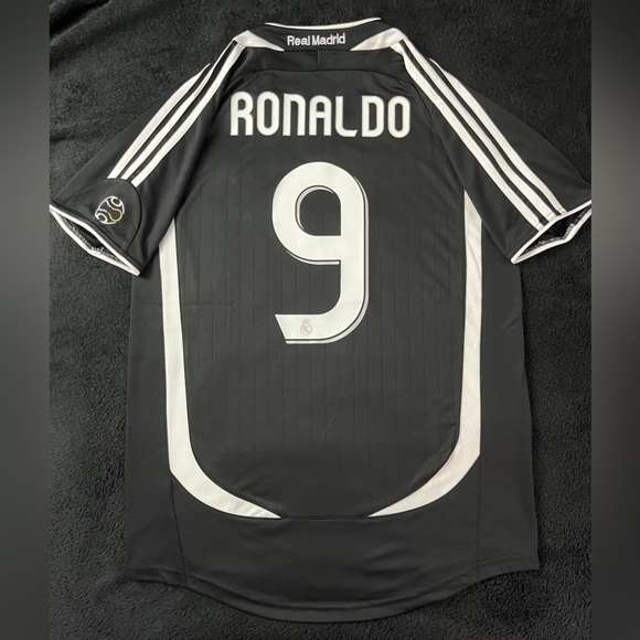 Ronaldo #9 Real Madrid Black S-XL 2006/2007 Soccer Jersey Retro